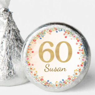 Soft Wildflower 60th Birthday Chocolates Hershey®'s Kisses®