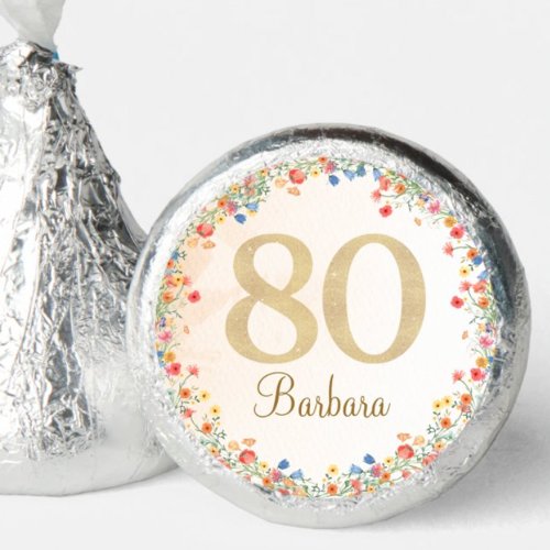 Soft Wildflower 80th Birthday Chocolates Hershey®'s Kisses®
