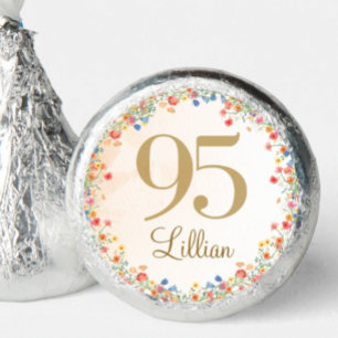 Soft Wildflower 95th Birthday Party Chocolates Hershey®'s Kisses®