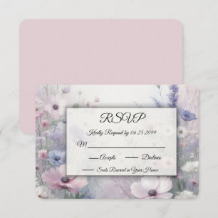 Soft Wildflower Meadow Daydreams RSVP Card