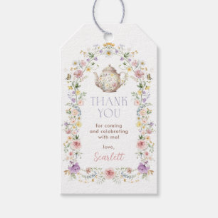 Soft Wildflower Tea Party Bridal Shower Favors Gift Tags