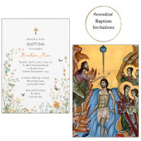 Soft Wildflowers and Butterflies Orthodox Baptism 