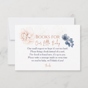 Soft Wildflowers Modern Books For Baby RSVP Card