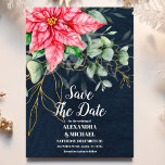 Soft Winter Berry Christmas Wedding  Save The Date<br><div class="desc">Announce your special day with the Rustic Pine Poinsettia Floral Christmas Wedding Save the Date. Perfectly capturing the spirit of the holiday season, this save the date card combines festive charm with rustic elegance. Featuring a gorgeous poinsettia floral design against a rustic pine backdrop, it sets the tone for a...</div>