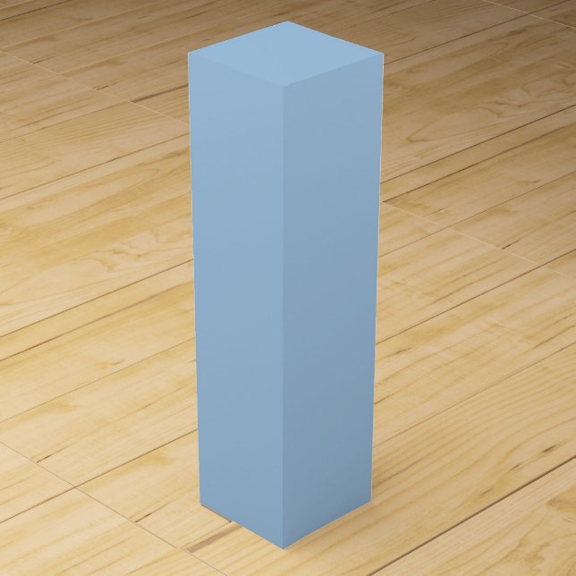 Soft Winter Blue Solid Wine Box (Front)