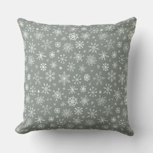 Soft Winter Snowflake Throw Pillow