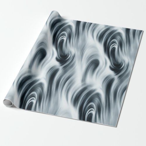 Soft Wispy Flowing River Abstract Swirls Wrapping Paper