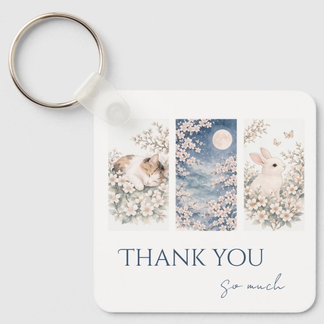 Soft Woodland Animals key ring (Front)