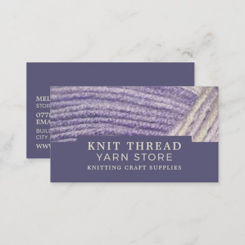 Soft Wool Knitting Store Yarn Store Business Card