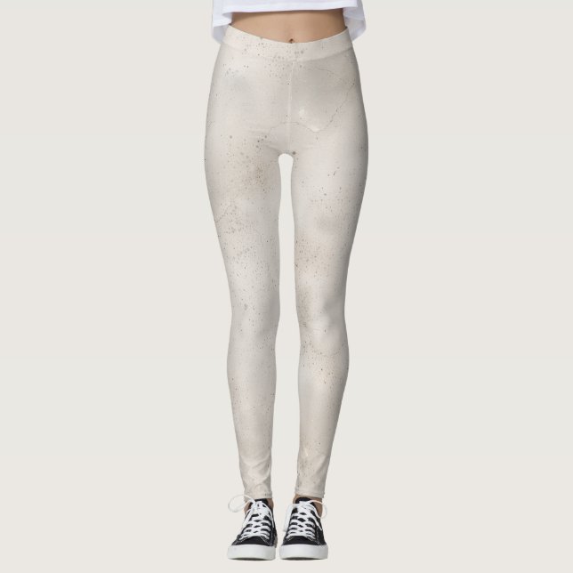 Soft Worn Concrete Texture Leggings (Front)