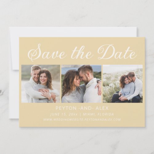 Soft Yellow 4_Photo 2_Sided Wedding Save Date  Save The Date