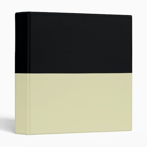 Soft Yellow and Black Simple Extra Wide Stripes 3 Ring Binder