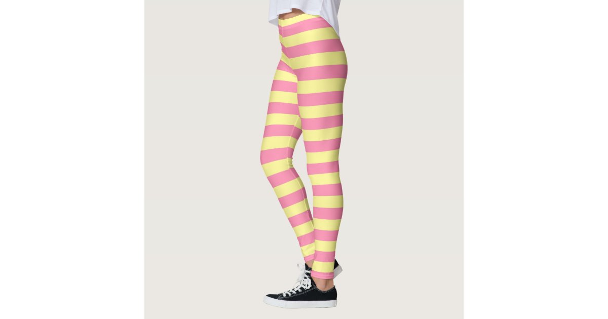 Buy Striped Tights Pink, Red And Grey