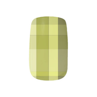 Soft Yellow Blended Plaid Nail Art Decals