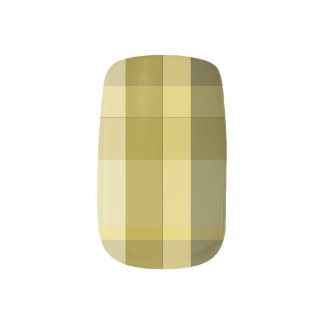 Soft Yellow Blended Plaid Nail Art Decals