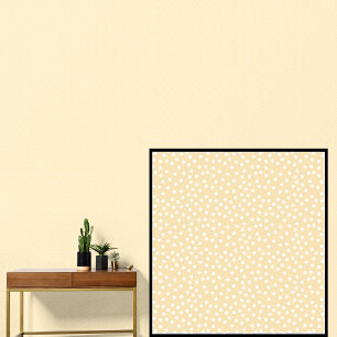 Soft Yellow Cream with Light White Spots Circles Wallpaper