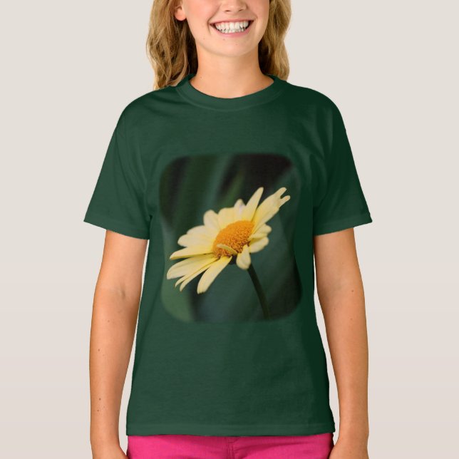 Soft Yellow Daisy Flower Nature T-Shirt (Front)