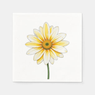 Soft Yellow Daisy Watercolor Napkins