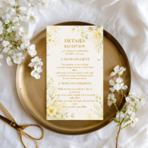 Soft Yellow Floral Enclosure Card
