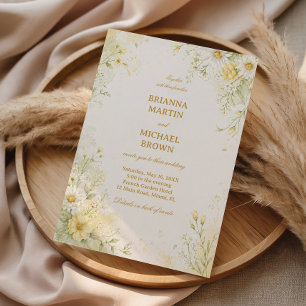 Soft Yellow Floral Invitation