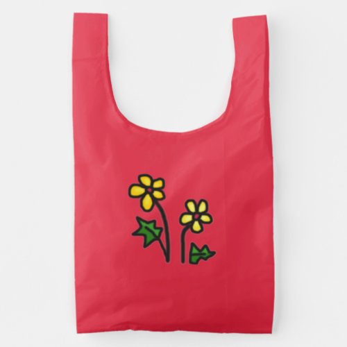 Soft Yellow Flowers Reusable Bag