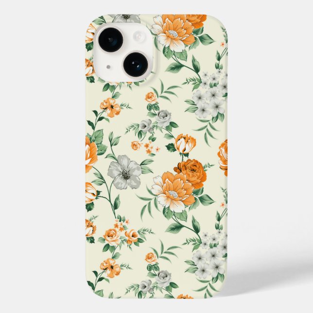 Soft Yellow Garden Floral Pattern Case-Mate iPhone Case (Back)