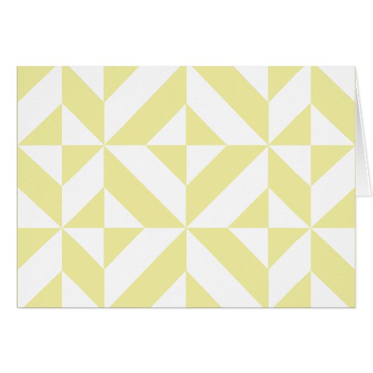 Soft Yellow Geometric Art Deco (Front Horizontal)