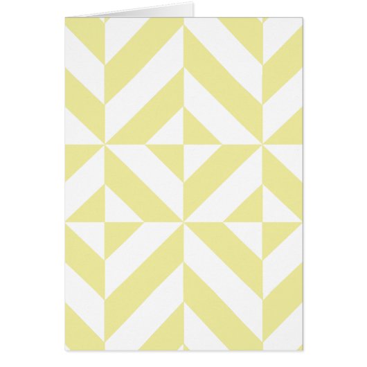 Soft Yellow Geometric Art Deco Cards (Front)