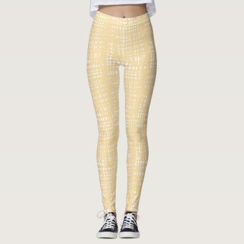 Soft Yellow Gold Crosshatch Leggings