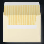Soft Yellow Inside Striped Envelope<br><div class="desc">Soft yellow envelope,  with inside whimsical yellow striped design,  matching design with Yellow Pink Whimsical Bridal Shower Stationery.</div>
