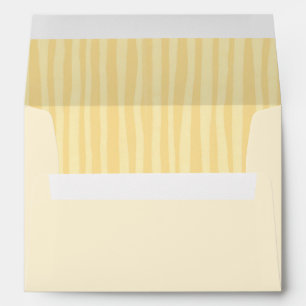 Soft Yellow Inside Striped Envelope