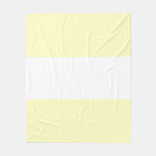 Soft Yellow Pastel  White Bar Design Fleece Blanket