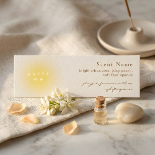 Soft Yellow Perfume Scent Sample Mini Tester Card