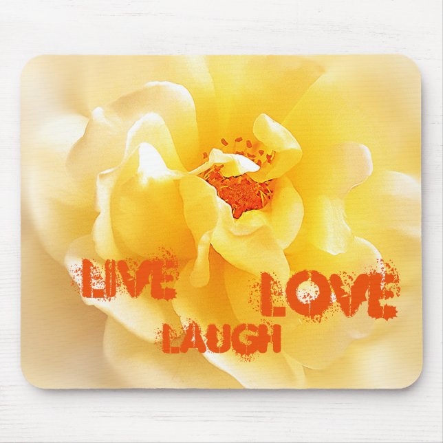 Soft Yellow Rose Mousepad (Front)