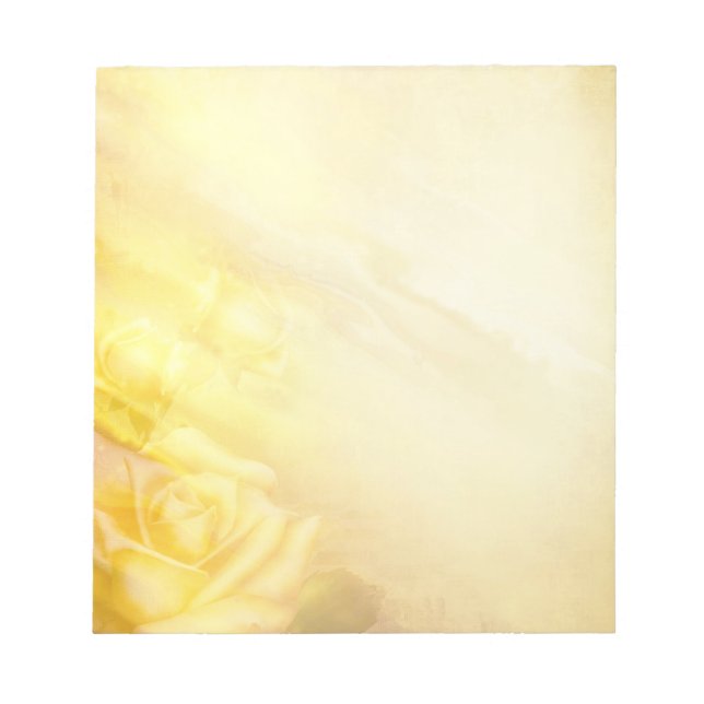 Soft yellow rose notepad (Front)
