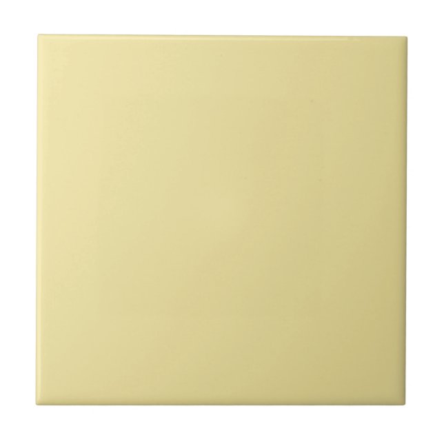 Soft Yellow Solid Color  Ceramic Tile (Front)