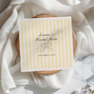 Soft Yellow Stripes Bridal Soirée Napkins