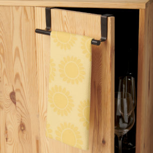 Soft Yellow Sunflower Bloom 1 Kitchen Towel