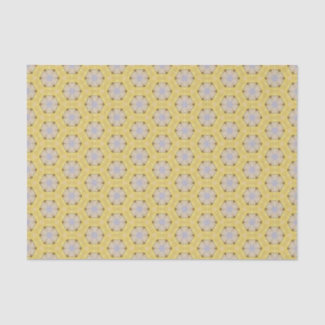 Soft Yellow Vintage Texture Nostalgic Tissue Paper (Front)