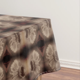 Soft Zinnia Daisy Flower In Sepia Vintage Abstract Tablecloth