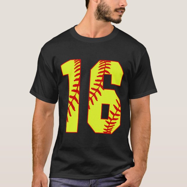 Softball 16 Fast Pitch Love Softball Mom Favorite  T-Shirt (Front)