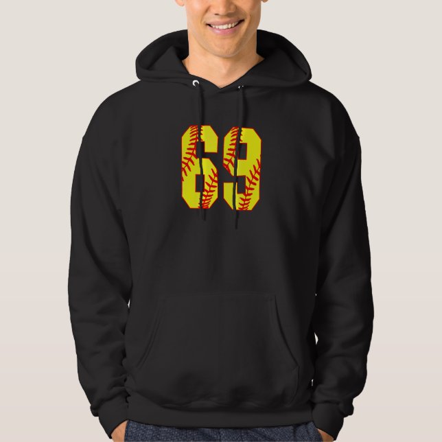 Softball 69 Fast Pitch Love Softball Mom Favorite  Hoodie (Front)