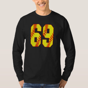 Softball 69 Fast Pitch Love Softball Mom Favorite  T-Shirt