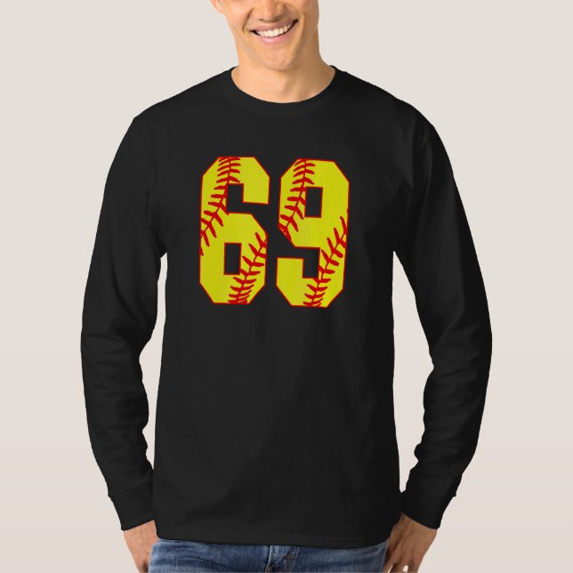 Softball 69 Fast Pitch Love Softball Mom Favorite  T-Shirt (Front)