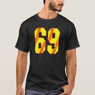 Softball 69 Fast Pitch Love Softball Mom Favorite  T-Shirt