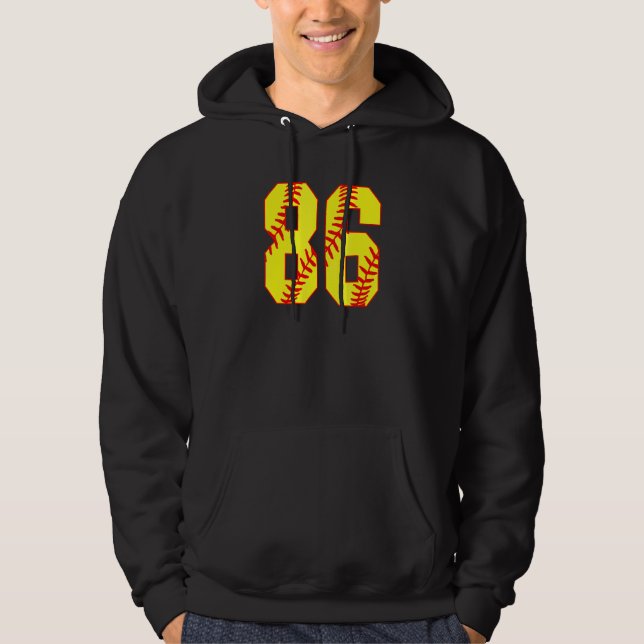 Softball 86 Fast Pitch Love Softball Mom Favorite  Hoodie (Front)