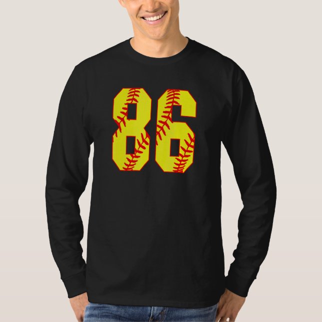 Softball 86 Fast Pitch Love Softball Mom Favorite  T-Shirt (Front)