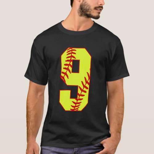 Softball 9 Fast Pitch Love Softball Mom Favorite P T_Shirt