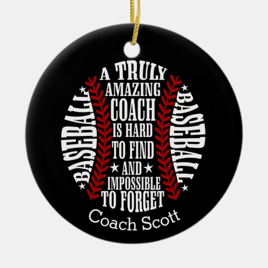 Softball a truly amazing coach is hard to find ceramic ornament
