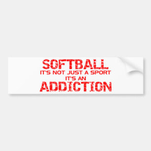 Softball Addiction Bumper Sticker